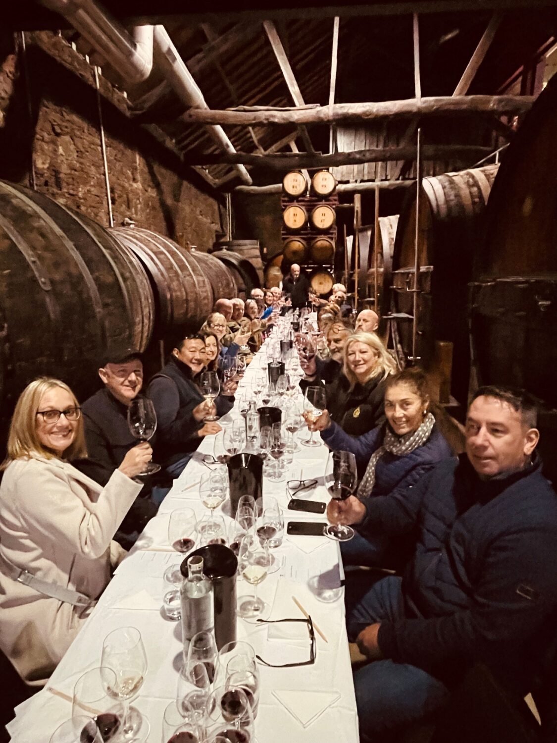 Tasting of port in the barrel room at Quinta de la Rosa